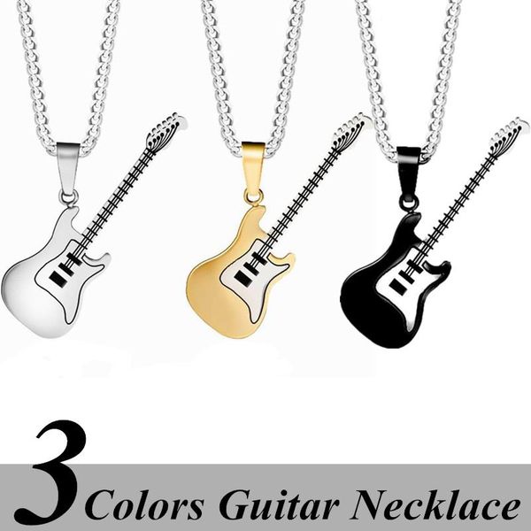 colors creative punk fashion party engagement instruments shape metal chain necklace guitar pendant stainless steel necklaces, Silver
colors creative punk fashion party engagement instruments shape metal chain necklace guitar pendant stainless steel necklaces, Silver