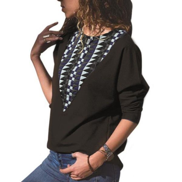 long sleeve autumn casual womens t shirt cotton loose o neck fashion patchwork pullover, White
long sleeve autumn casual womens t shirt cotton loose o neck fashion patchwork pullover, White