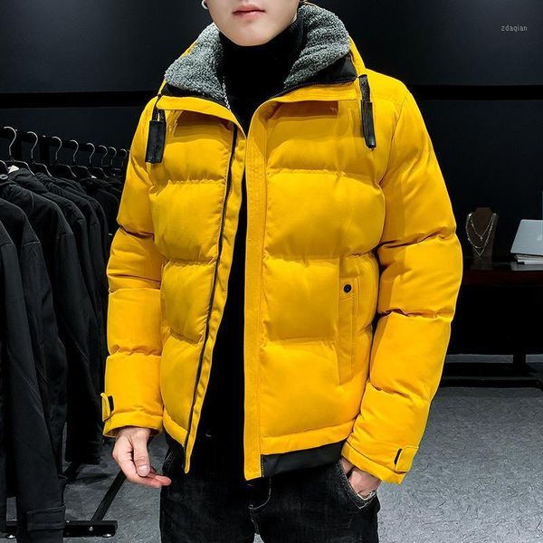 men's down & parkas padded clothes leisure pure color cotton jacket bread coat lapel wear, Black
men's down & parkas padded clothes leisure pure color cotton jacket bread coat lapel wear, Black