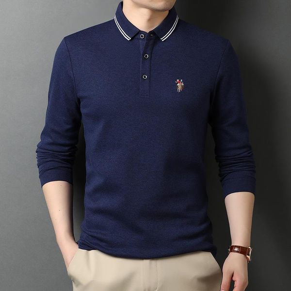 men's polos fashion brand shirt men cotton solid color plain casual long sleeve korean clothing, White;black
men's polos fashion brand shirt men cotton solid color plain casual long sleeve korean clothing, White;black