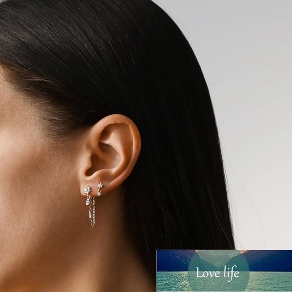stud 925 sterling silver baguette water drop cz flower tassel chain gold color plated vermeil jewelry multi piercing earrings, Golden;silver
stud 925 sterling silver baguette water drop cz flower tassel chain gold color plated vermeil jewelry multi piercing earrings, Golden;silver