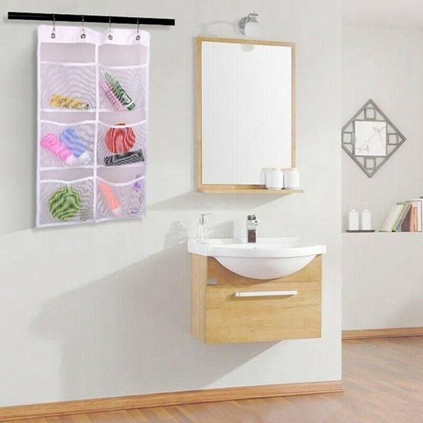 hanging storage bag 6 grids organizer net holder portable for bathroom makeup toiletries dc156 boxes & bins
hanging storage bag 6 grids organizer net holder portable for bathroom makeup toiletries dc156 boxes & bins