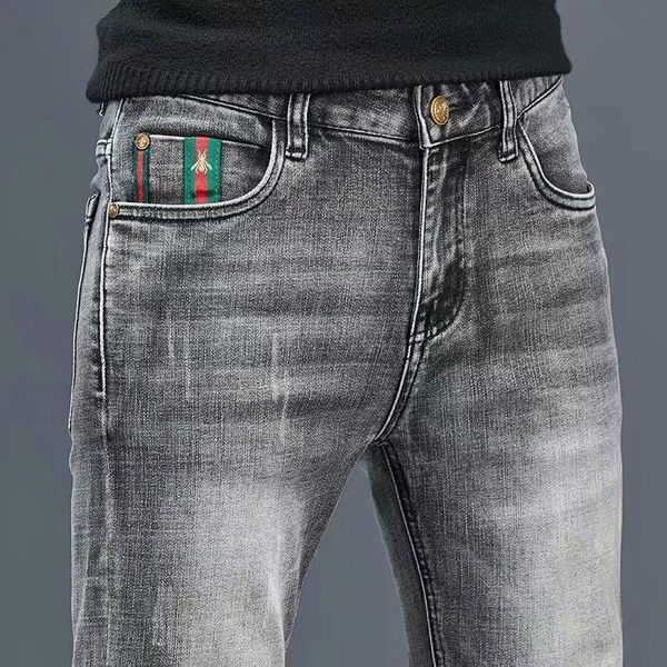 men's jeans fashion fall selling harajuku style cotton slim stretch business leggings denim men delicate pants baggy, Blue
men's jeans fashion fall selling harajuku style cotton slim stretch business leggings denim men delicate pants baggy, Blue