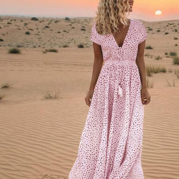 women dresses summer dress short sleeve dot print tassels v neck party beach maxi casual elegant, Black;gray
women dresses summer dress short sleeve dot print tassels v neck party beach maxi casual elegant, Black;gray