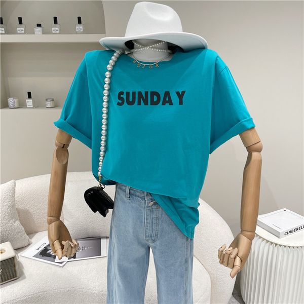 spring summer 2021 female niche design happy sunday fashion big white card short shirt
spring summer 2021 female niche design happy sunday fashion big white card short shirt