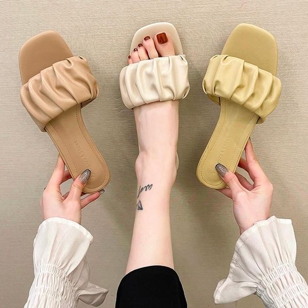 summer women slippers outdoor shoes female lady slides cute, Black
