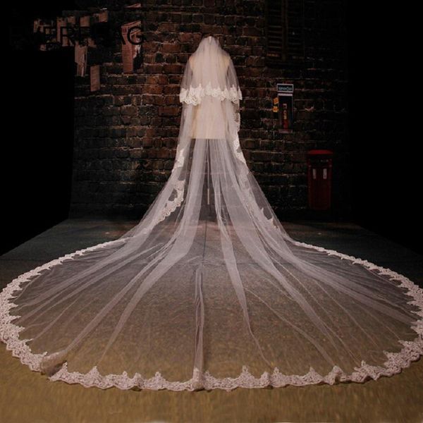 bridal veils cathedral ivory 3.5m two layer 3.5m*3m embroidered lace applique wedding veil long velos de novia, Black
bridal veils cathedral ivory 3.5m two layer 3.5m*3m embroidered lace applique wedding veil long velos de novia, Black