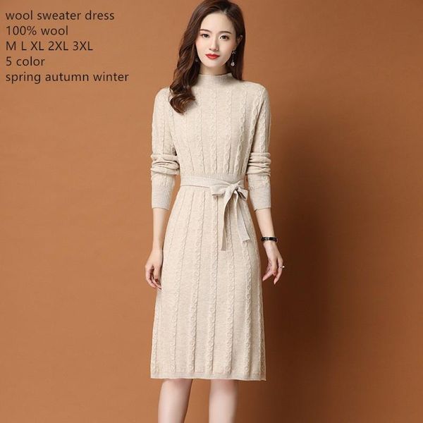 women's sweaters naizaiga 100% wool sweater dress with waist solid pullovers pink beige red women knitting , shsm5, White;black
women's sweaters naizaiga 100% wool sweater dress with waist solid pullovers pink beige red women knitting , shsm5, White;black