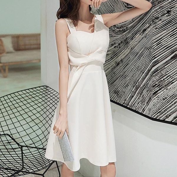 party dresses 2021 mini cocktail light champagne sleeveless simple female a-line backless short prom formal gowns custom made elegant, White;black
party dresses 2021 mini cocktail light champagne sleeveless simple female a-line backless short prom formal gowns custom made elegant, White;black