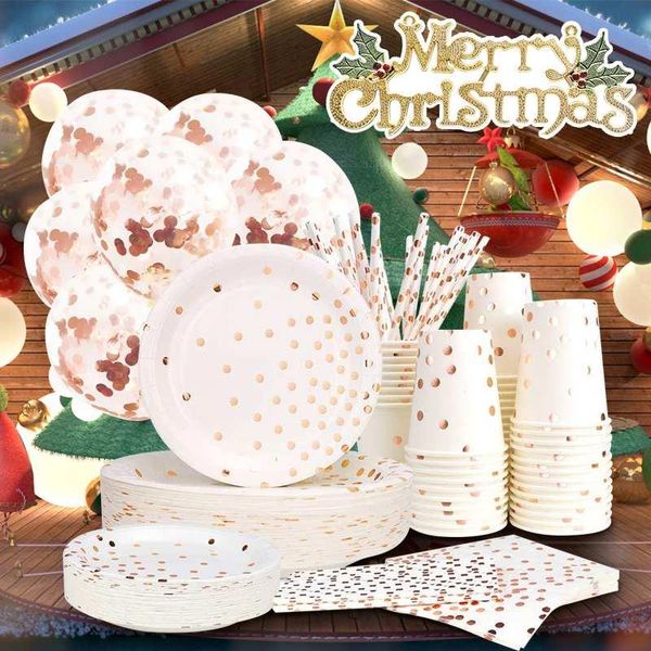 disposable dinnerware 300pcs set rose gold dots party paper plate cup kids birthday wedding bachelorette decoration
disposable dinnerware 300pcs set rose gold dots party paper plate cup kids birthday wedding bachelorette decoration