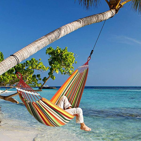 outdoor pads portable hammock two person hanging camping swing bed for patio park porch travel canvas stripe hang
outdoor pads portable hammock two person hanging camping swing bed for patio park porch travel canvas stripe hang