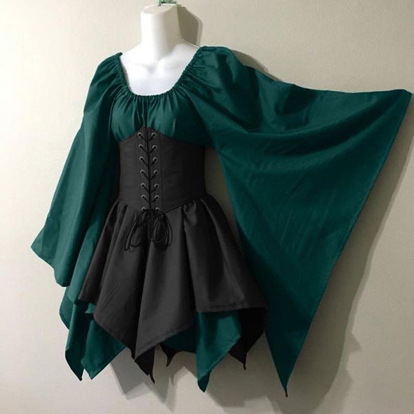 casual dresses halloween long sleeve dress women medieval cosplay costumes gothic retro elegant asymmetrical corset robe femme #g3, Black;gray
casual dresses halloween long sleeve dress women medieval cosplay costumes gothic retro elegant asymmetrical corset robe femme #g3, Black;gray