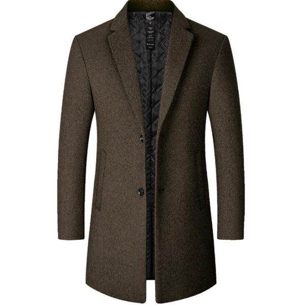 men's wool & blends 2021 winter woolen coat trench male classic cotton lining outwear, Black
men's wool & blends 2021 winter woolen coat trench male classic cotton lining outwear, Black
