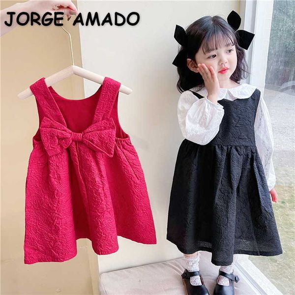 korean style spring girls vest dresses sleeveless solid color big bow cute princess girl clothes e6028 210610, Red;yellow
korean style spring girls vest dresses sleeveless solid color big bow cute princess girl clothes e6028 210610, Red;yellow