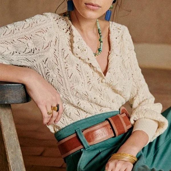 women's knits & tees crochet knitting sweater jumper women spring 2021 buttons up lantern sleeve casual femme vintage knitwear sweaters, White
women's knits & tees crochet knitting sweater jumper women spring 2021 buttons up lantern sleeve casual femme vintage knitwear sweaters, White