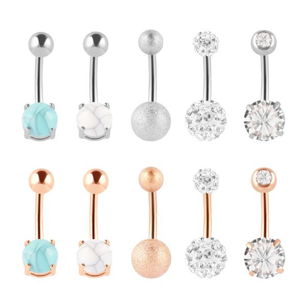 short imitated opal diamond navel piercing button stud set cz zircon titanium steel belly ring wholesale body jewelry suit 10pcs/pack, Silver
short imitated opal diamond navel piercing button stud set cz zircon titanium steel belly ring wholesale body jewelry suit 10pcs/pack, Silver