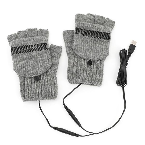 winter usb electric heating knitted gloves thermal half-finger with flip cover for outdoor bike cycling sports, Black
winter usb electric heating knitted gloves thermal half-finger with flip cover for outdoor bike cycling sports, Black