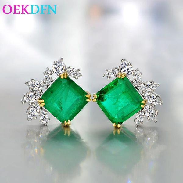 vintage emerald pure 925 sterling silver stud earrings for women sparkling gemstone party wedding fine jewelry christmas, Golden;silver
vintage emerald pure 925 sterling silver stud earrings for women sparkling gemstone party wedding fine jewelry christmas, Golden;silver