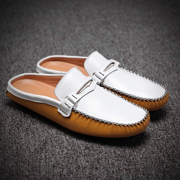 men leather loafers shoes slip on shoes loafers mens moccasins italian designer muller shoes half slippers business soft flats, Black
men leather loafers shoes slip on shoes loafers mens moccasins italian designer muller shoes half slippers business soft flats, Black
