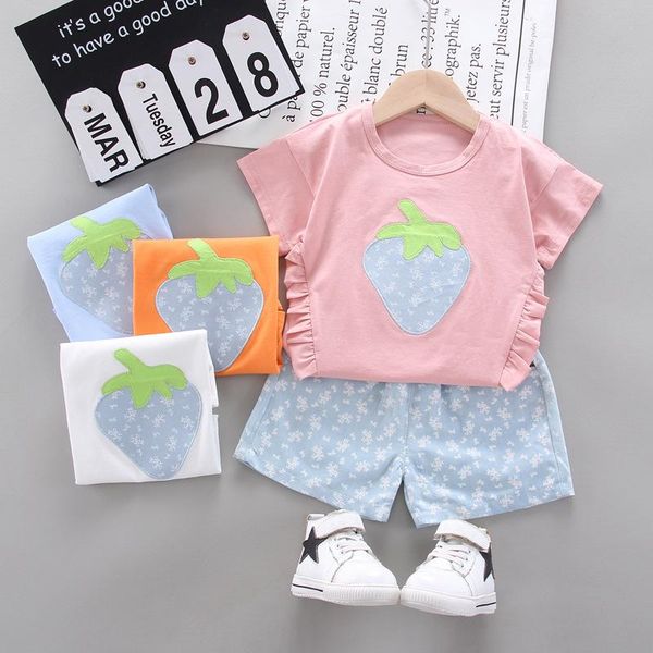 clothing sets toddler girls fashion outfits baby infant strawberry t-shirt +floral printed shorts clothes set summer casual, White
clothing sets toddler girls fashion outfits baby infant strawberry t-shirt +floral printed shorts clothes set summer casual, White