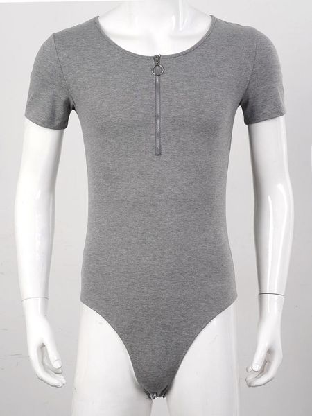 iefiel mens casual short sleeve front zipper bodysuit leotard t-shirt jockstraps snap button crotch teddies jumpsuits men's g-strings, Black;brown
iefiel mens casual short sleeve front zipper bodysuit leotard t-shirt jockstraps snap button crotch teddies jumpsuits men's g-strings, Black;brown