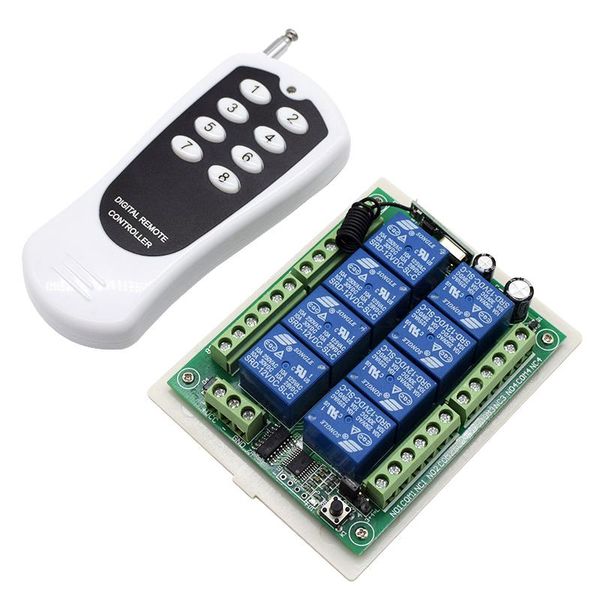 8ch channel rf wireless remote control switch & system receiver + transmitter relay 433mhz controlers
8ch channel rf wireless remote control switch & system receiver + transmitter relay 433mhz controlers