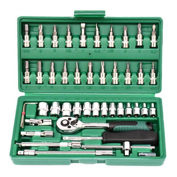 professional hand tool sets 46pcs 1/4inch socket set practical car repair accessories portable auto ratchet torque wrench combo household
professional hand tool sets 46pcs 1/4inch socket set practical car repair accessories portable auto ratchet torque wrench combo household