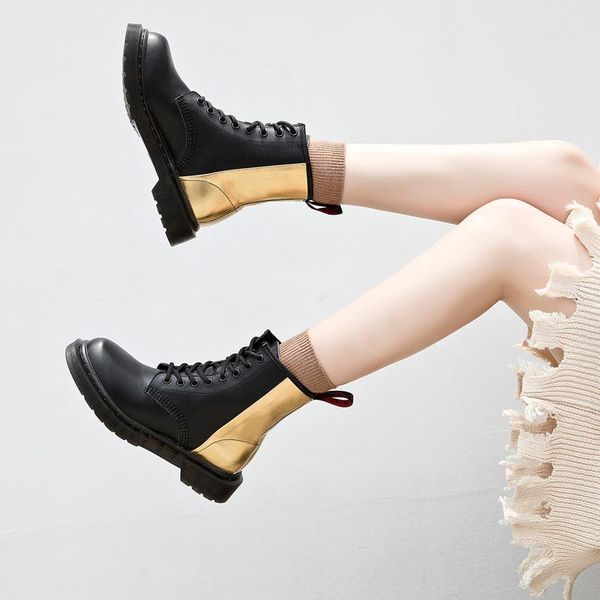 boots botas mujer casual shoes women platform fashion brand zapatos de real leather ladies ankle patchwork, Black
boots botas mujer casual shoes women platform fashion brand zapatos de real leather ladies ankle patchwork, Black