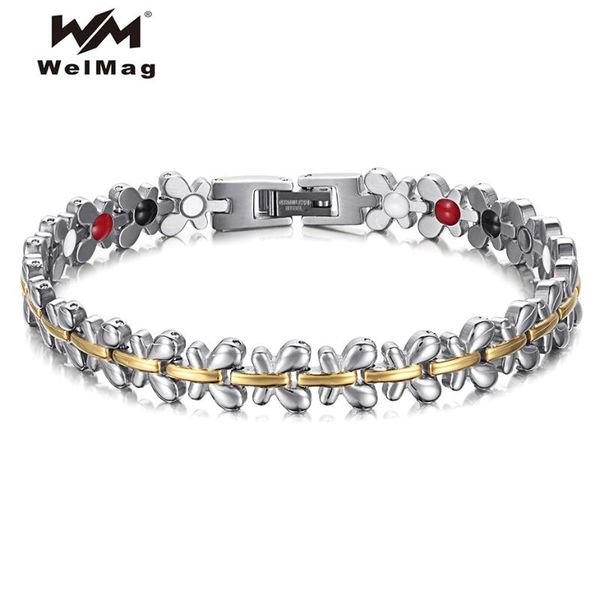 link, chain welmag women copper magnetic therapy health care bracelets for arthritis adjustable rhinestones design with gift box 2021, Black
link, chain welmag women copper magnetic therapy health care bracelets for arthritis adjustable rhinestones design with gift box 2021, Black