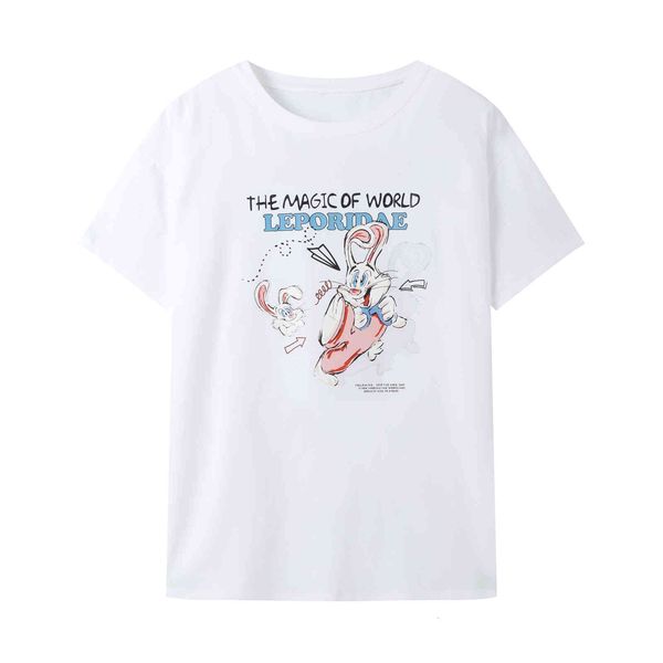 women's t-shirt girls cotton t-shirt casual o-neck short sleeve funny cartoon print comfortable kawaii loose all-match female, White
women's t-shirt girls cotton t-shirt casual o-neck short sleeve funny cartoon print comfortable kawaii loose all-match female, White