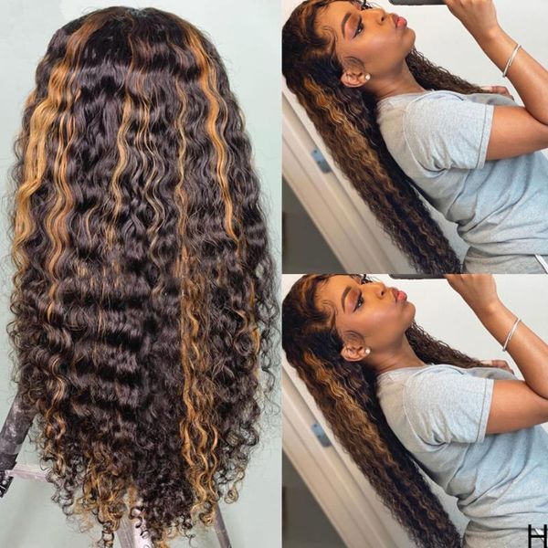 simbeauty malaysia loose curly highlight remy human hair lace wigs for black women 150 density 360 preplucked hairline, Black;brown
simbeauty malaysia loose curly highlight remy human hair lace wigs for black women 150 density 360 preplucked hairline, Black;brown