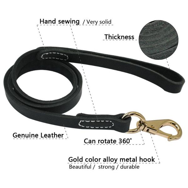 dog collars & leashes genuine leather large dogs pet walking leash training leads 110cm length width 1.6 / 2.0cm black brown colors
dog collars & leashes genuine leather large dogs pet walking leash training leads 110cm length width 1.6 / 2.0cm black brown colors