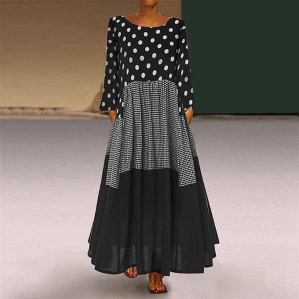 casual dresses nefeilike chic autumn dress ladies o neck long sleeve dot plaid patchwork slim big sizes 5xl plus size black a line, Black;gray
casual dresses nefeilike chic autumn dress ladies o neck long sleeve dot plaid patchwork slim big sizes 5xl plus size black a line, Black;gray