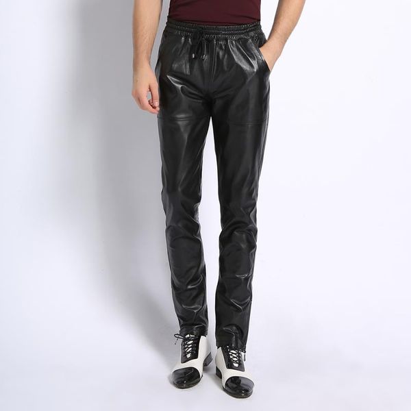 men's genuine leather harem pants real sheepskin motorcycle biker fashion streetwear casual loose black male trousers plus size
men's genuine leather harem pants real sheepskin motorcycle biker fashion streetwear casual loose black male trousers plus size