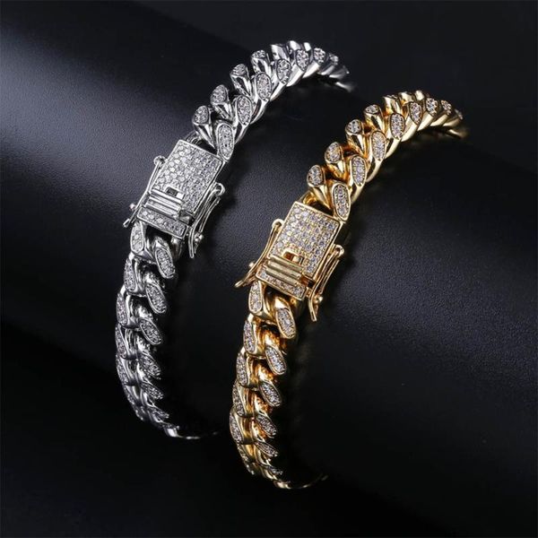 link, chain iced out chains bracelet for men gifts 10mm 2 colors micro pave zircon fashion design hip hop rock bracelets, Black
link, chain iced out chains bracelet for men gifts 10mm 2 colors micro pave zircon fashion design hip hop rock bracelets, Black