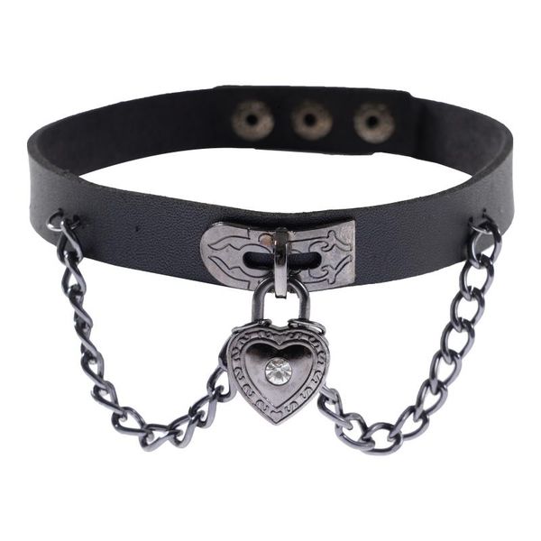 chains punk gothic collar choker pu leather necklaces love heart neck ring fashion cosplay accessories for women and girls, Silver
chains punk gothic collar choker pu leather necklaces love heart neck ring fashion cosplay accessories for women and girls, Silver