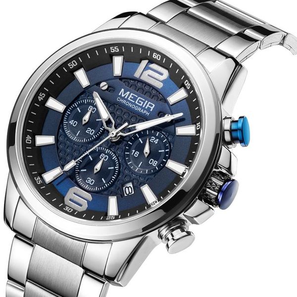 chronograph quartz men watch stainless steel business wristwatches clock hour time relogio masculino 2156, Slivery;brown
chronograph quartz men watch stainless steel business wristwatches clock hour time relogio masculino 2156, Slivery;brown