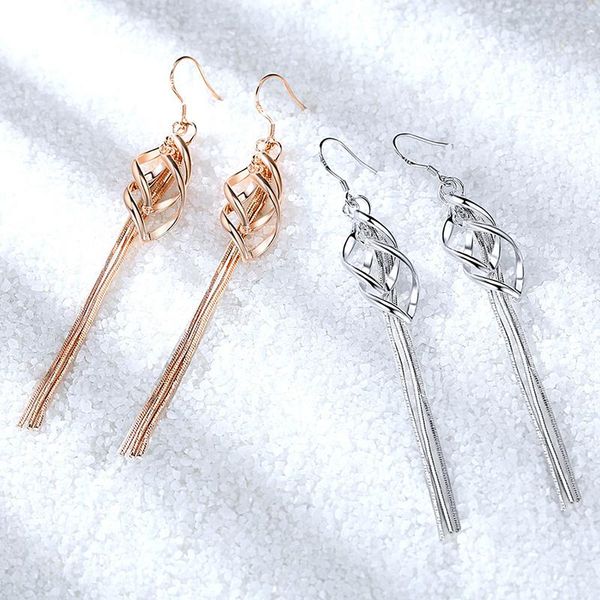 dangle & chandelier trendy hyperbolic long drop earrings cute twisted leaf box chain tassel earring rose gold elegant jewelry gifts, Silver
dangle & chandelier trendy hyperbolic long drop earrings cute twisted leaf box chain tassel earring rose gold elegant jewelry gifts, Silver