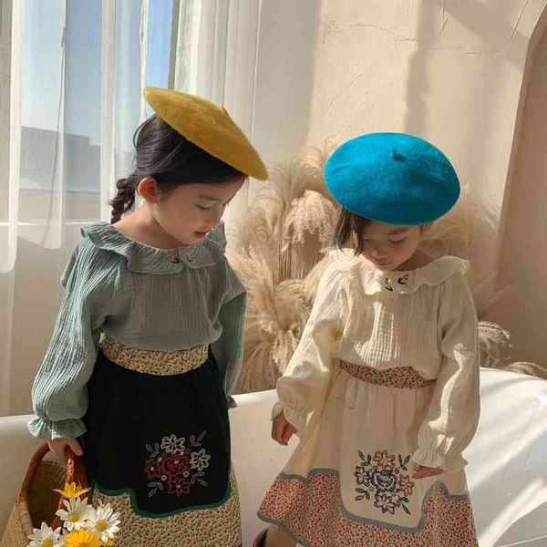 spring baby girls embroidery floral blouses ruffles collar korean style pure color toddlers kids princess shirts, White;black
spring baby girls embroidery floral blouses ruffles collar korean style pure color toddlers kids princess shirts, White;black