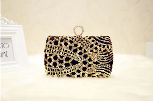 women lady gold sequins crystal bridal handbag clutch party wedding purse evening bag
women lady gold sequins crystal bridal handbag clutch party wedding purse evening bag