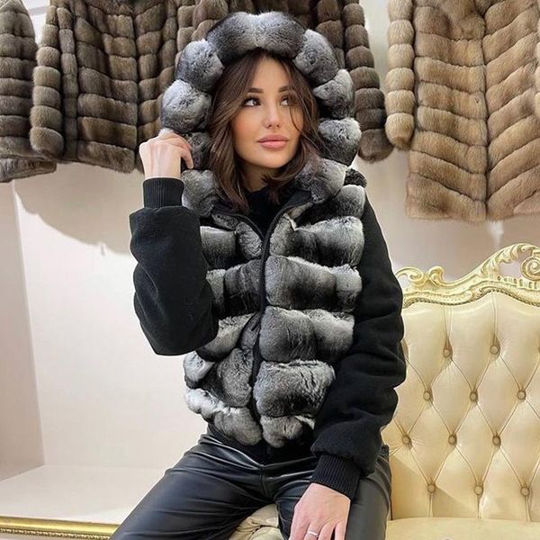 women's fur & faux real vest women autumn winter hooded gilet fashion genuine rex coat, Black
women's fur & faux real vest women autumn winter hooded gilet fashion genuine rex coat, Black