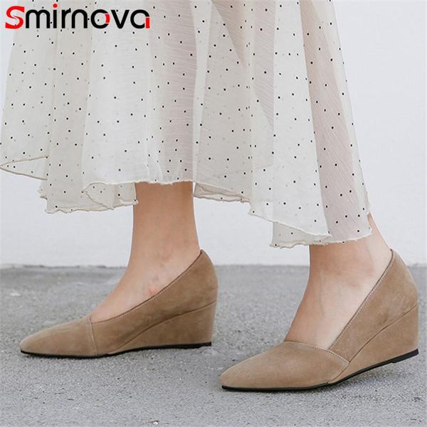 dress shoes smirnova 2021 arrive wedges ladies suede leather pointed toe solid colors simple comfortable women pumps black
dress shoes smirnova 2021 arrive wedges ladies suede leather pointed toe solid colors simple comfortable women pumps black