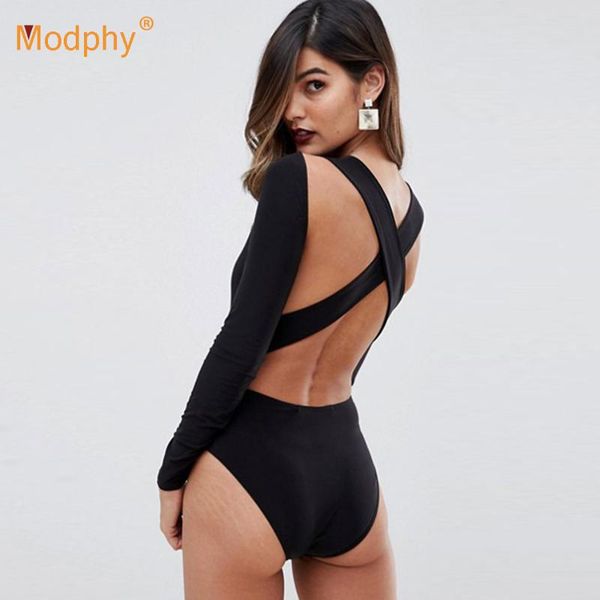 autumn fashion bodycon jumpsuit 2021 women's hollow backless long sleeve elegant party jumpsuits & rompers, Black;white 
autumn fashion bodycon jumpsuit 2021 women's hollow backless long sleeve elegant party jumpsuits & rompers, Black;white