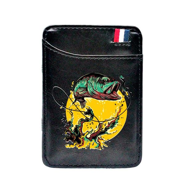 card holders classic fishing fashion digital printing leather mini magic wallets men women holder purse money clip gifts, Brown;gray
card holders classic fishing fashion digital printing leather mini magic wallets men women holder purse money clip gifts, Brown;gray