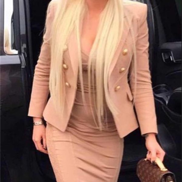 blazer designer women blazers lion head button double breasted suit jacket female slim business work coat a291 m3b6, White;black
blazer designer women blazers lion head button double breasted suit jacket female slim business work coat a291 m3b6, White;black