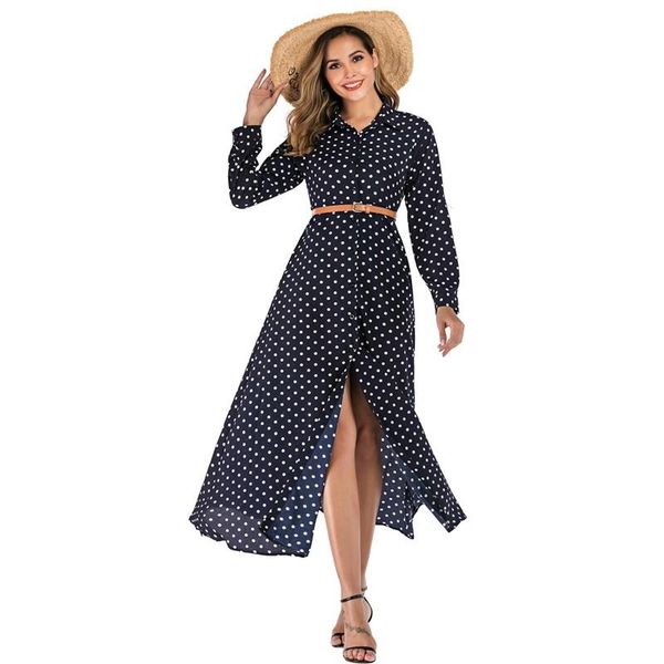 casual dresses long sleeve plus size vintage polka dot women maxi loose midi autumn shirt dress elegant clothes 2021 ladies, Black;gray
casual dresses long sleeve plus size vintage polka dot women maxi loose midi autumn shirt dress elegant clothes 2021 ladies, Black;gray