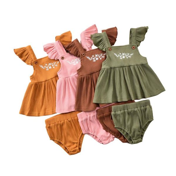 2pcs born summer outfits floral print square collar ruffle sleeves + solid color ribbed shorts for baby girls suit clothing sets, White
2pcs born summer outfits floral print square collar ruffle sleeves + solid color ribbed shorts for baby girls suit clothing sets, White