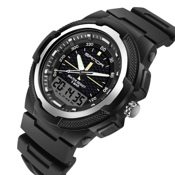 wristwatches sanda fashion brand mens quartz dual display watch sports waterproof luminous multifunction g style s shockproof clock, Slivery;brown
wristwatches sanda fashion brand mens quartz dual display watch sports waterproof luminous multifunction g style s shockproof clock, Slivery;brown