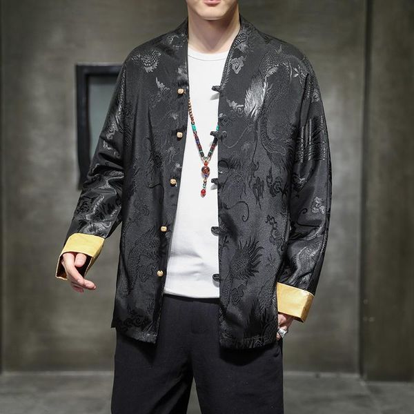 year chinese dragon shirt mens tang suit long sleeve coat elegant hanfu men vintage streetwear kk3409 ethnic clothing, Red
year chinese dragon shirt mens tang suit long sleeve coat elegant hanfu men vintage streetwear kk3409 ethnic clothing, Red