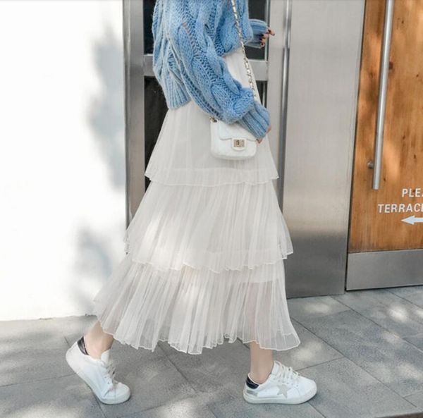 fashion women's skirt multi-level soild color middle long high waisted skirts elastic waist a line midi mesh, Black
fashion women's skirt multi-level soild color middle long high waisted skirts elastic waist a line midi mesh, Black